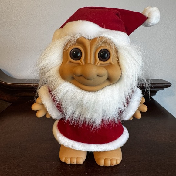 Russ Other - 8" Vintage Large Christmas Russ Berrie Troll Doll Holiday Santa Claus Red
